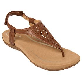 Aetrex Quinn Memory Foam Arch Support Adjustable Thong Sandal