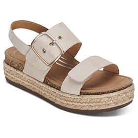 Aetrex Vania Leather Platform Sandal