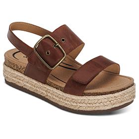 Aetrex Vania Leather Platform Sandal