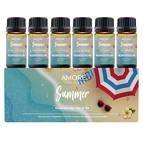 Amore Paris Summer Vibe Fresh Scented Aromatherapy Essential Oil Set