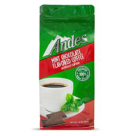 Andes Chocolate Medium Roast Mint Flavored Ground Coffee 12oz., 6-pack