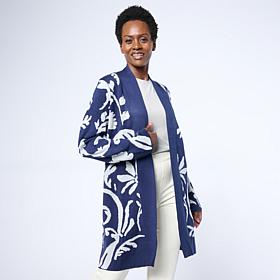 Antthony Jacquard Sweater Knit Cardigan