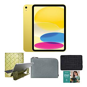 Apple 11 iPad 128GB w/Keyboard, Case, Sleeve and Accessories - Yellow