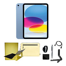 Apple iPad 11" 11th Gen Blue 256GB Wi-Fi Bundle w/Case & Voucher
