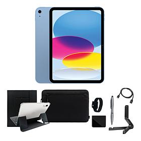 Apple iPad 11" 11th Gen Blue 256GB Wi-Fi Bundle w/Case & Voucher
