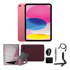 Apple iPad 11" 11th Gen Pink 128GB Wi-Fi Bundle w/Case & Voucher