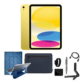 Apple iPad 11" 11th Gen Yellow 128GB Wi-Fi Bundle w/Case & Voucher