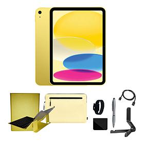 Apple iPad 11" 11th Gen Yellow 256GB Wi-Fi Bundle w/Case & Voucher