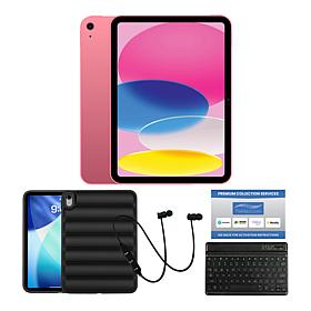 Apple iPad 11" 128GB Tablet w/ Puffer Case & Keyboard