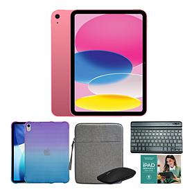 Apple iPad 11" Pink 512GB Tablet with Ombre Case & Keyboard
