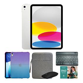 Apple iPad 11" Silver 512GB Tablet with Ombre Case & Keyboard
