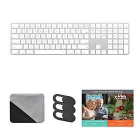 Apple Magic Keyboard w/Touch ID and Numeric Keypad Bundle w/White Keys