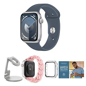 Apple Watch SE with Nylon Braided Band & Charging Stand