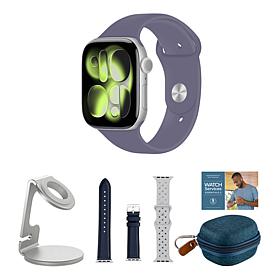 Apple Watch Series 11 Silver 46mm with 2 Bands & Accessories M/L