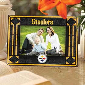 Art Glass Horizontal Picture Frame - Steelers