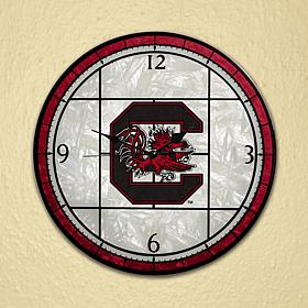 Art Glass Wall Clock - University of South Carolina