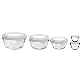 "As Is" Anchor Hocking Fire-King 10pc Glass Prep Bowls with TrueSea...