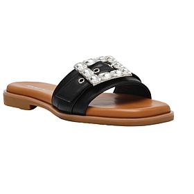 "As Is" Anne Klein Casey Elegant Crystal Slip-On Slide