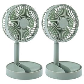 "As Is" Bell + Howell Foldaway Collapsible Fan - 2-pack