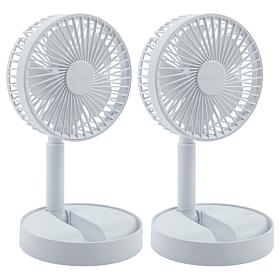 "As Is" Bell + Howell Foldaway Collapsible Fan - 2-pack