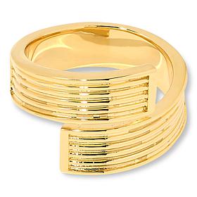 "As Is" Bellezza Contrarie Bronze Textured Rigato Wrap Ring