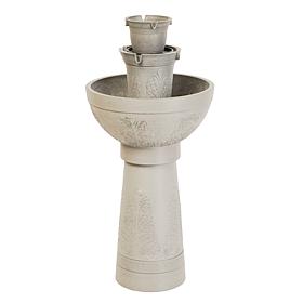 "As Is" Belmont Garden Aurel Cordless Modular Fountain w/Bird Feeder