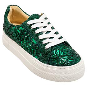 "As Is" Betsey Johnson Reily Rhinestone Platform Sneaker