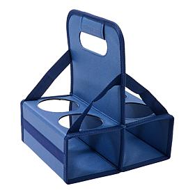 "As Is" Boundless 4-Drink Collapsible Drink Caddy with Built-In Handle