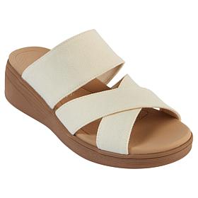 "As Is" BZees Fiona Machine Washable Strappy Wedge Sandal
