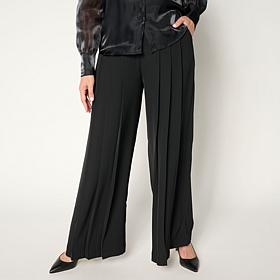 "As Is" C Wonder Pleated Crepe Wide Leg Trouser Pant