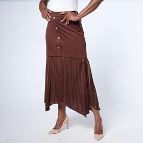 "As Is" C Wonder Pleated Mixed Media Mermaid Skirt