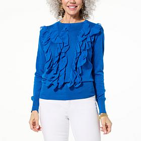 "As Is" C Wonder Ruffled Pullover Sweater