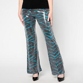 "As Is" C Wonder Runway Sequin Slim Flare Pant