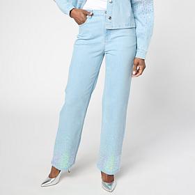 "As Is" C Wonder Sequin Wide-Leg Jean