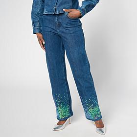 "As Is" C Wonder Sequin Wide-Leg Jean