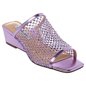 "As Is" Charles by Charles David Noolie Open-Toe Rhinestone Wedge