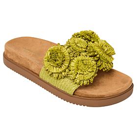 "As Is" Charles by Charles David Palms Pompom Slide Sandal