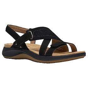 "As Is" Clarks Collection Maelynn Gem Metal Stud Strappy Sandal