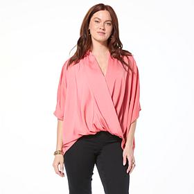 "As Is" Colleen Lopez Crossover Dolman Sleeve Top