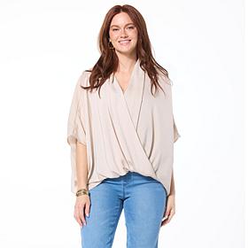 "As Is" Colleen Lopez Crossover Dolman Sleeve Top