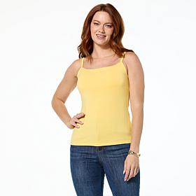 "As Is" Colleen Lopez Knit Camisole with Built-In Shelf Bra