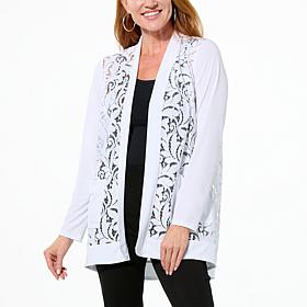 "As Is" Colleen Lopez Lace Detail Topper with Pockets
