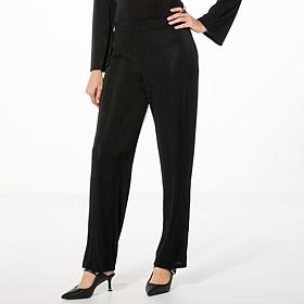 "As Is" Colleen Lopez Metallic Knit Pull-On Pant