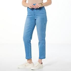"As Is" Colleen Lopez Pull-On Slim Leg Denim Pant