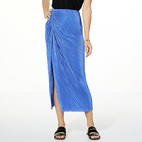 "As Is" Colleen Lopez Ruched-Front Skirt 