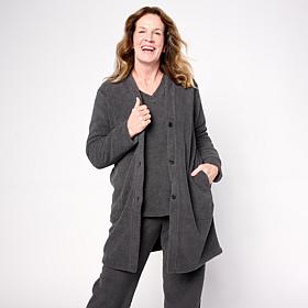 "As Is" Comfort Code Marshmallow Knit Button-Front Cardigan