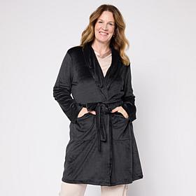 "As Is" Comfort Code Silky Velvet Satin Trim Robe