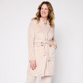 "As Is" Comfort Code Silky Velvet Satin Trim Robe