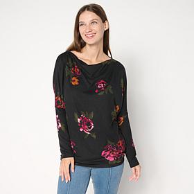 "As Is" Comfort Code So Soft Sweater Knit Draped Tunic