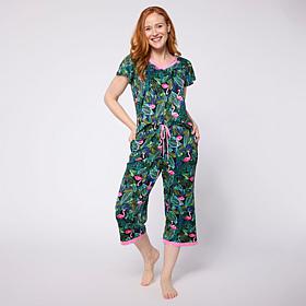 "As Is" Comfort Code Soft & Light V-Neck and Capri Pant PJ Set